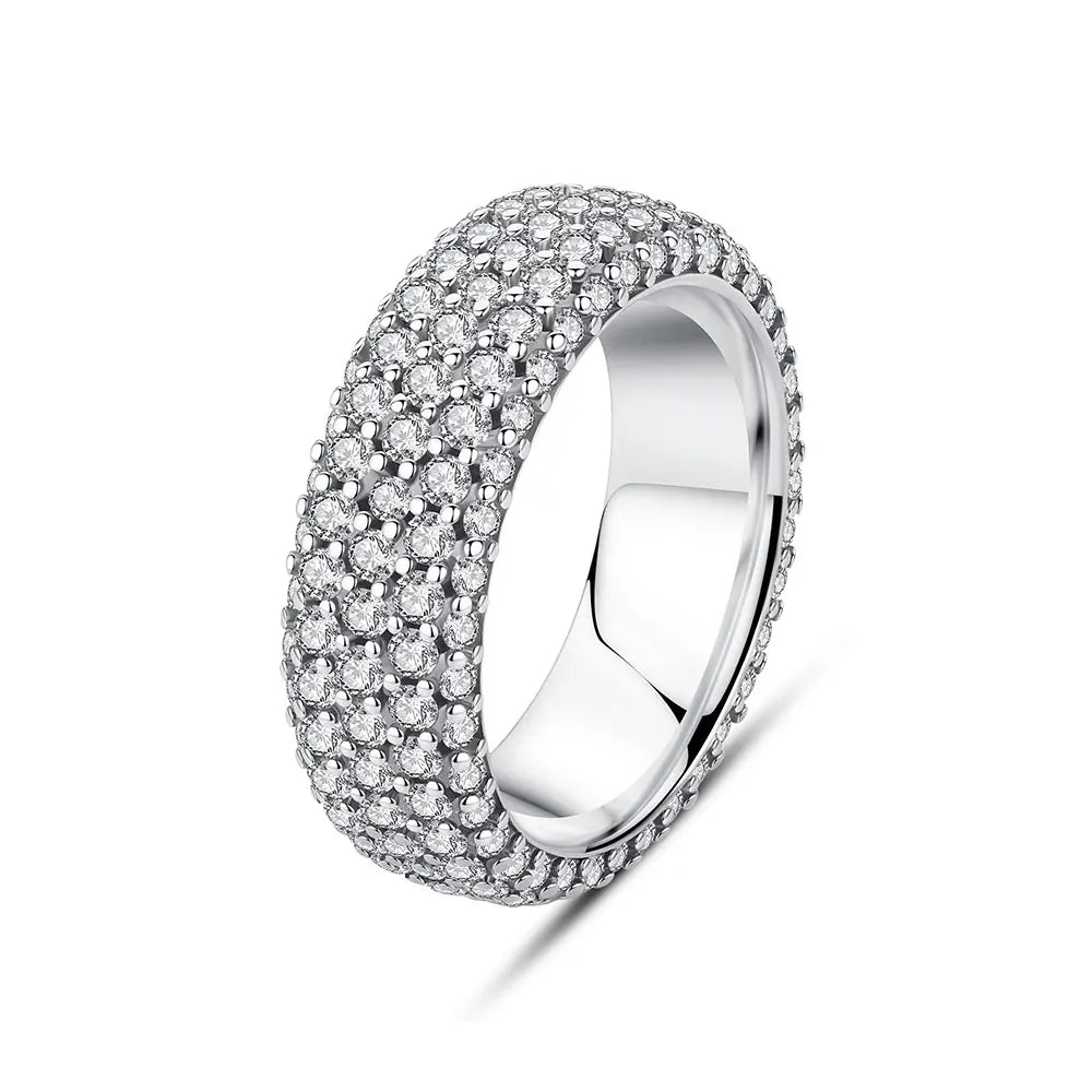 925 Sterling Silver Rings For Women Original Love Heart Wishbone Star Moon Engagement Rose Gold Wedding Ring Crystals Jewelry