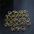 Fashion Golden Silver Color A-Z 26 Letter Initial Name Unisex Ring For Women Men Finger Rings Jewelry Wholesale