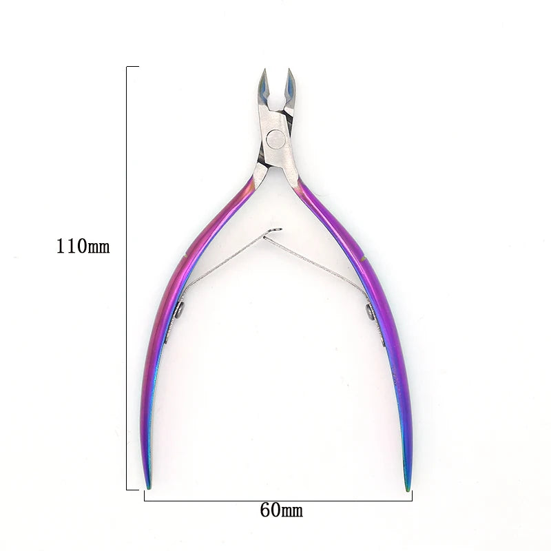 Nail Cuticle Nipper Scissors Stainless Steel Manicure Colorful Clipper Dead Skin Remover Pedicure Eagle Beak Pliers