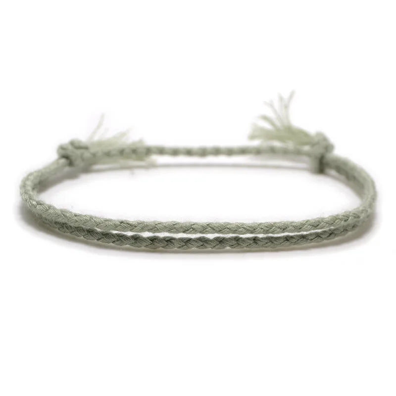 Handmade Woven Lucky Cotton Rope String Bracelet For Men Women Friendship Tassel Thread Bracelets & Bangles