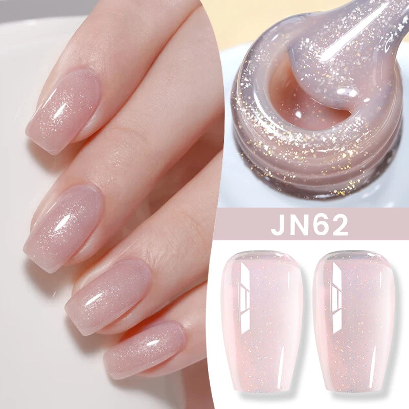 BORN PRETTY 10ml Jelly Nude Gel Nail Polish 50 Colors Semi Transparent Nail Art Nail Supplies Soak off UV LED Nails Gel Varnish