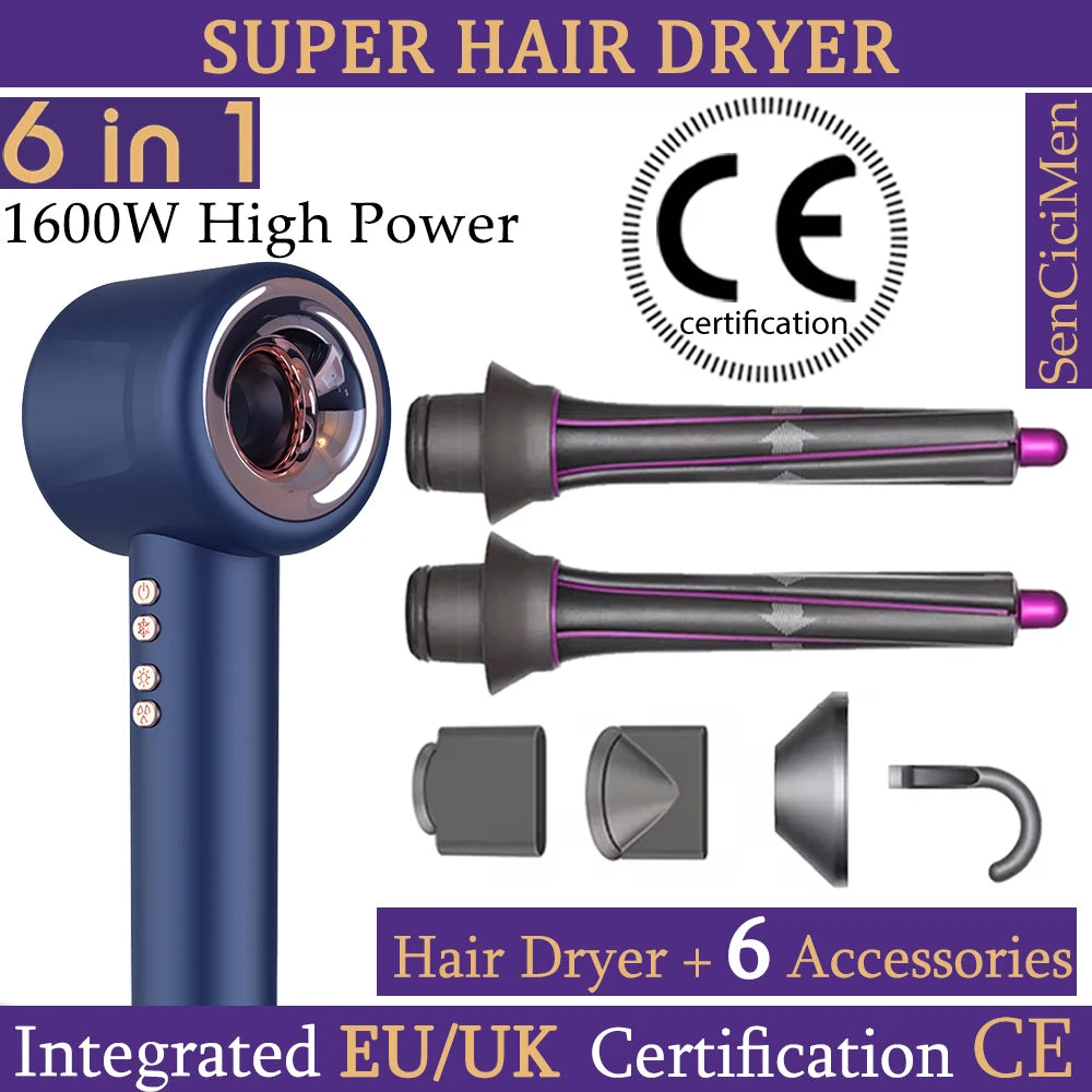 220V 1600W Super Hair Dryer Leafless Hair dryer Personal Hair Care Styling Negative Ion Tool Constant Anion Electric Hair Dryers