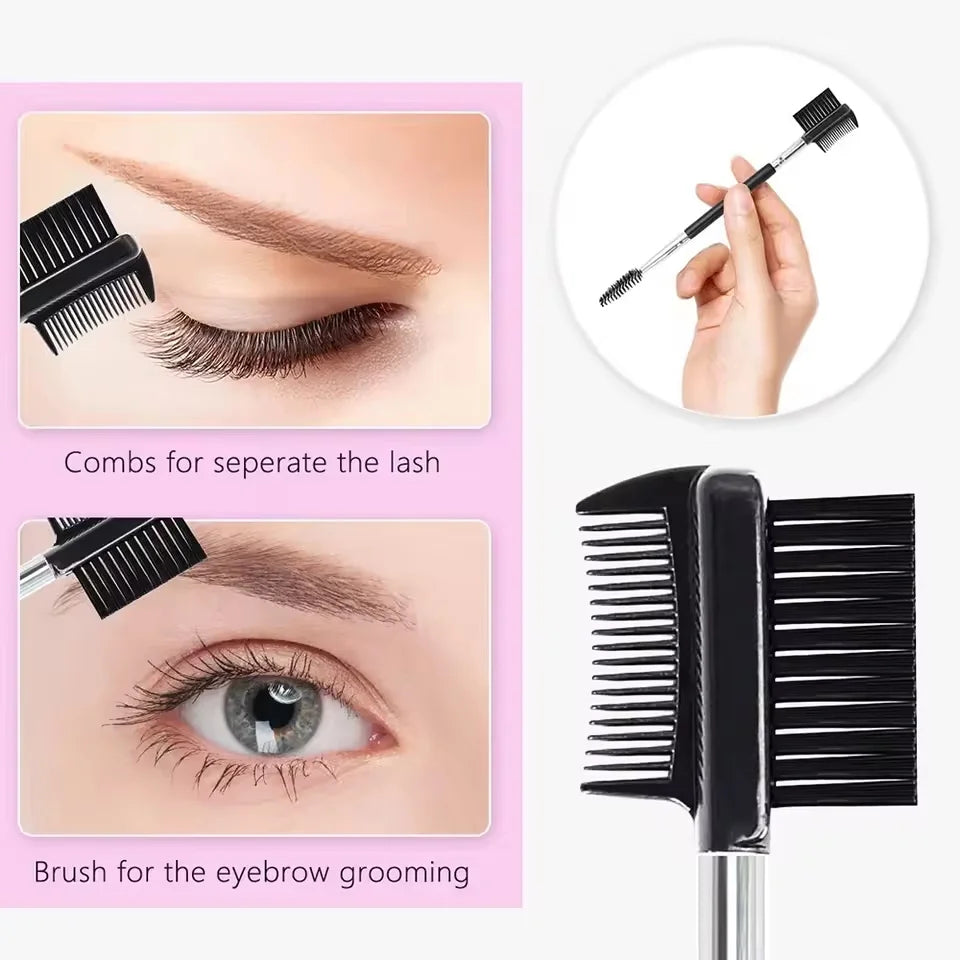 Eyelash Curler Set with Replacement Pads, for Women - Eyelash Curling Tweezers, Eyelash Clamp, Mascara Wand Brush, Makeup Tools