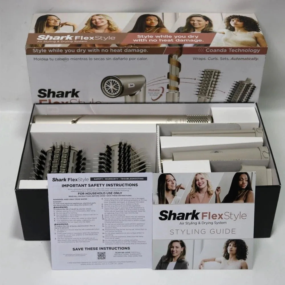 Shark HD430 FlexStyle Negative Ion Hair Dryer&Air Styler Wrap,Powerful Airwrap Brush & Multi-Styler With Auto-Wrap Curlers