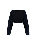Shrug Raglan Sleeve Open Front Cardigan Elegant Solid Color Ribbed Knitted Cardigan For Spring & Fall Women's Clothing