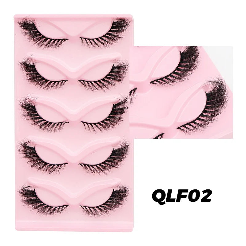 5/10/20 Pairs of False Eyelashes Set, Voluminous Curly Natural-looking Lashes, Lengthened & Thickened Winged Out Style