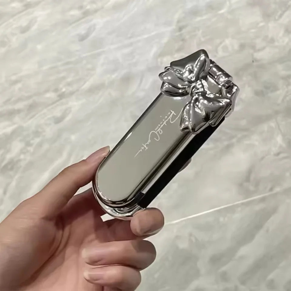 Foldable Comb with Detachable Makeup Mirror, 2-in-1 Function, Portable Air Cushion Massage Comb for Women.