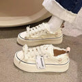 Womens Style Breathable Floral Canvas Shoes Autumn Thick Platform All-match Student Sneakers Zapatillas Mujer