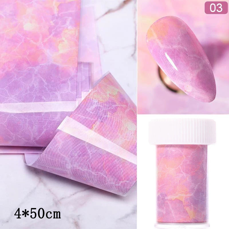 Nail Sticker Marble Pattern Nail Foil Nail Art Transfer Decals Slider Nail Water Decal Design Accessories Manicures Decorations