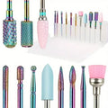10/11/13/19Pcs/Box Professional Ceramic Nail Drill Bit Set Electric Manicure Nail File Bit For Acrylic Gel Nails And Cuticles