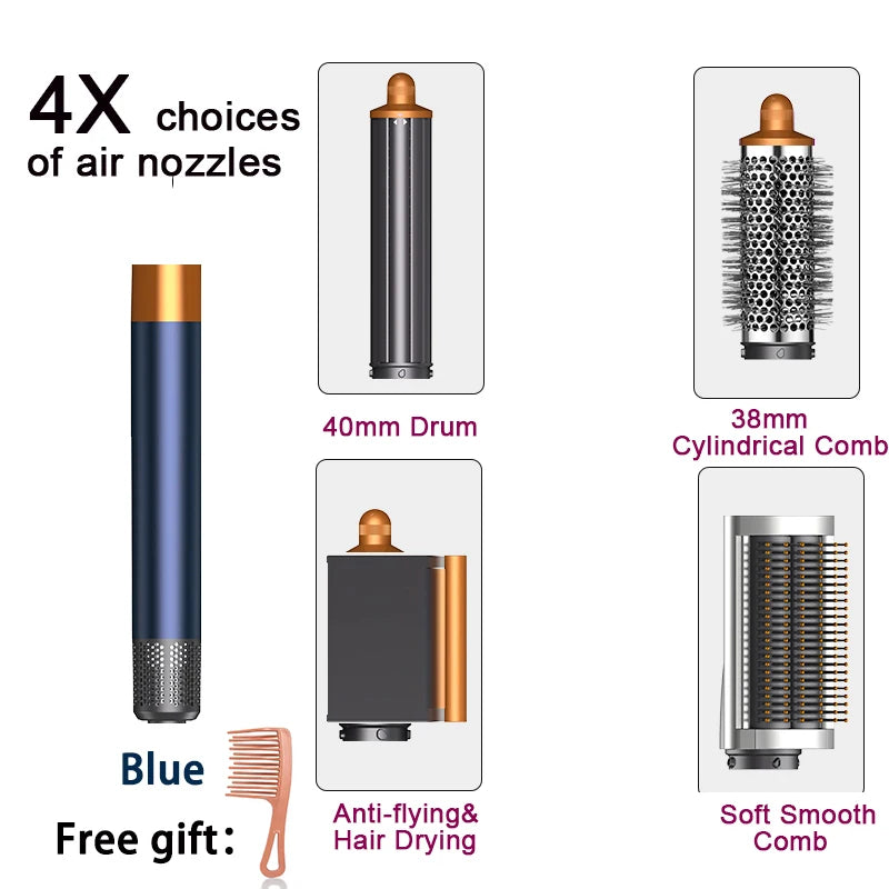 6IN1 Multi Hair Styler, 1300W High Power, Combines Drying, Straightening and Curling Functions, Suitable for Home and Salon Use