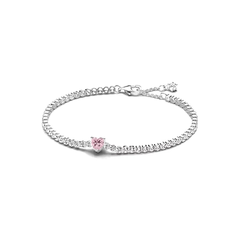 Charm 925 sterling silver exquisite sparkling star circular charm bracelet for women's New Year exquisite jewelry