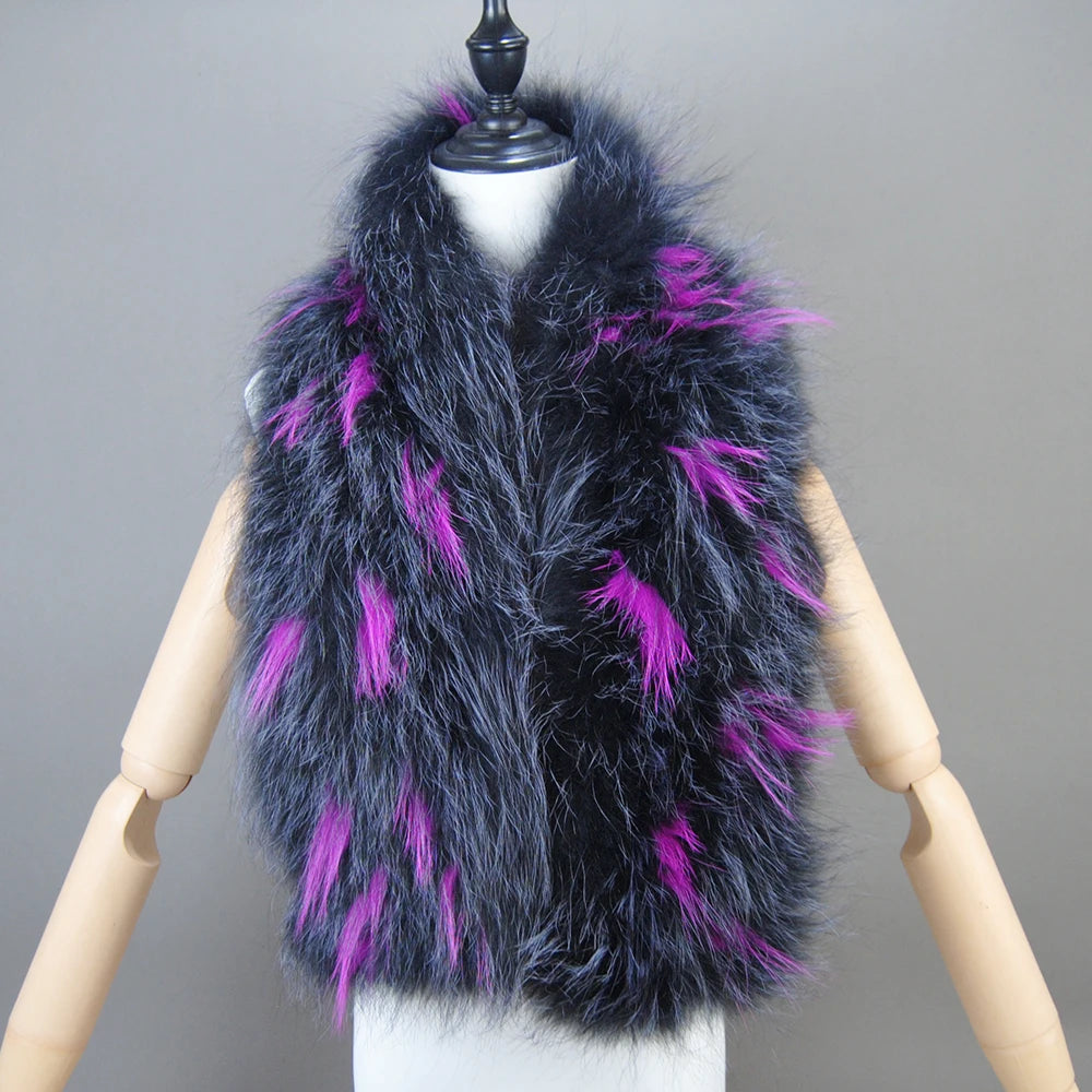 Women Real Fox Fur Scarf Fashion Lady Winter Warm Soft Knitted Real Fox Fur Neckerchief Quality Natural Fox Fur Ring Scarves