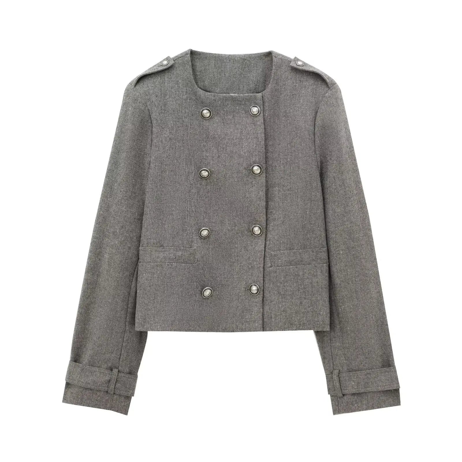 Women Wide Pleated Mini Skirt Sets For Women 2 Pieces Fashion Double Breasted Short Jacket Women 2 Pieces Women Outfit