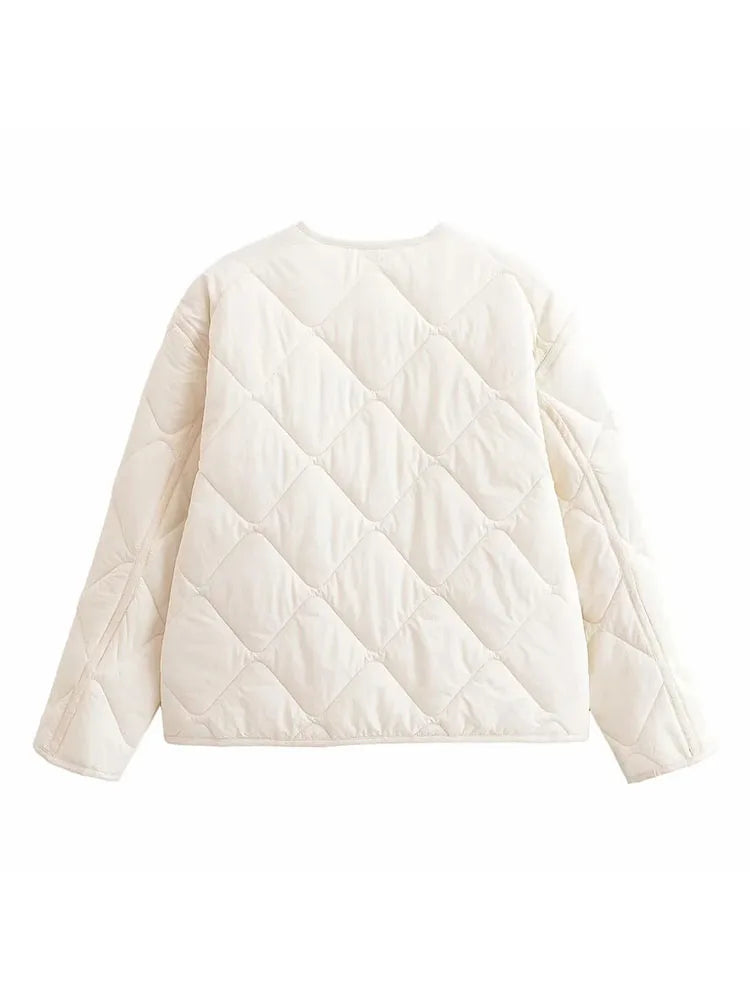 Women 2025 Autumn Solid Single-breasted Jacket Fashion Autumn Winter Long Sleeve Coat Versatile Comfortable Short Coat