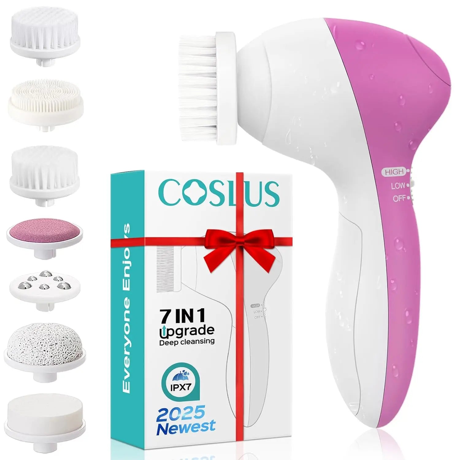 Electric 5-in-1 Facial Cleansing Brush, Multi-functional Rotating Massage Pore Cleansing Beauty Device Pore Cleaner