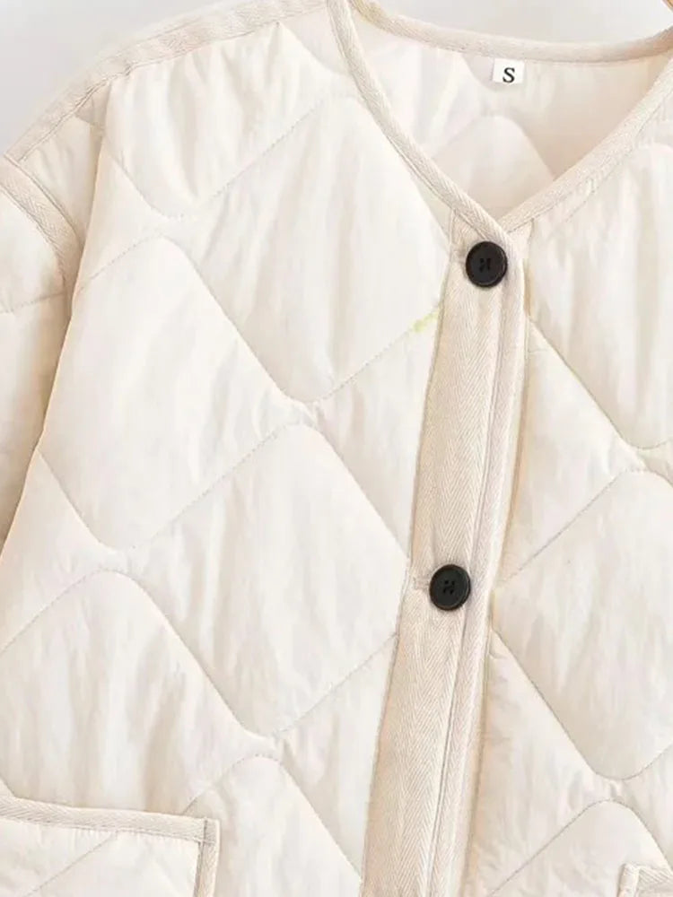 Women 2025 Autumn Solid Single-breasted Jacket Fashion Autumn Winter Long Sleeve Coat Versatile Comfortable Short Coat