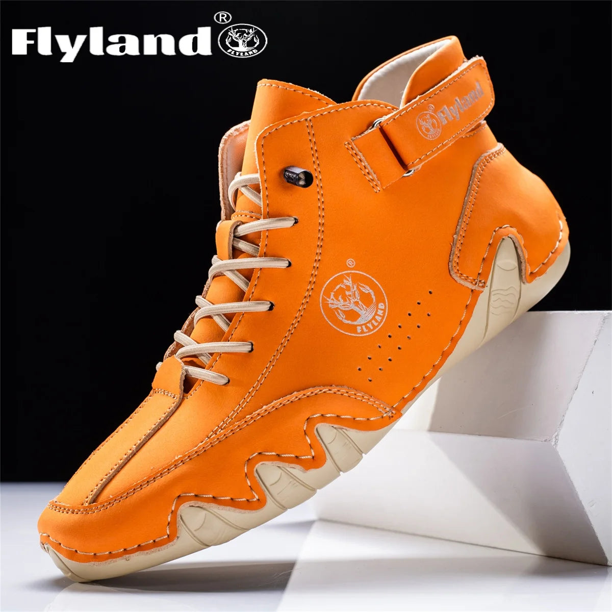 FLYLAND  Women's Fashion Sneakers Outdoor Leisure Ankle Boots Comfortable Driving Work Shoes