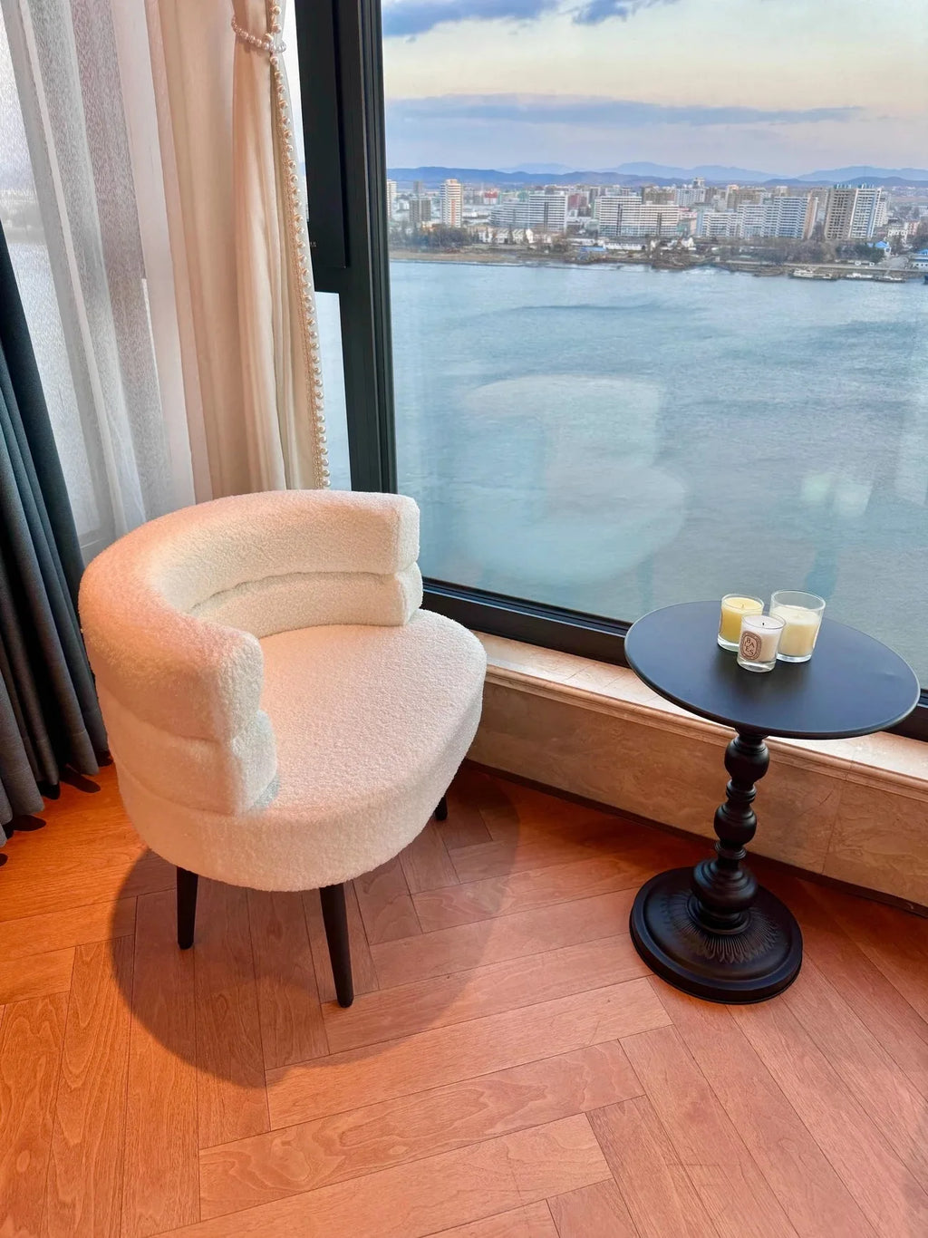 Living Room Lamb Velvet Lazy Sofa Chair Bedroom Makeup Chair Home Single Sofa Chair Lounge Chair