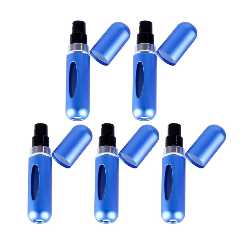 5PCS 5ml Portable Mini Refillable Perfume Bottle Spray Scent Pump Empty Cosmetic Container Atomizer Bottle for Travel
