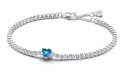 New 925 sterling silver women's charm classic adjustable fashion tennis bracelet New Year Christmas surprise jewelry