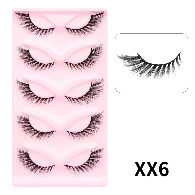 5/10/20 Pairs of False Eyelashes Set, Voluminous Curly Natural-looking Lashes, Lengthened & Thickened Winged Out Style