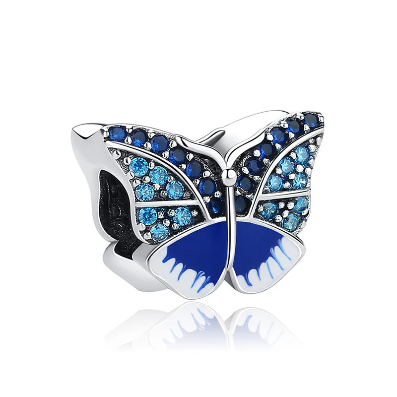 Original 925 Sterling Silver Charms Butterfly Firefly Lucky Clover Beads Fit Brand Bracelets Necklaces Diy Jewelry For Women