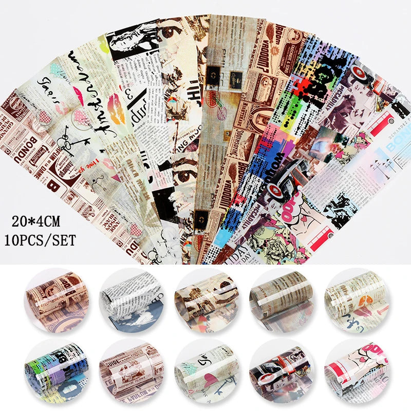 Nail Sticker Marble Pattern Nail Foil Nail Art Transfer Decals Slider Nail Water Decal Design Accessories Manicures Decorations