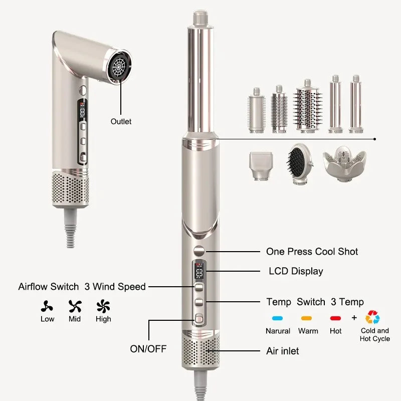 For Shark Hair Dryer HD430 FlexStyle Air Styling & Drying System, Powerful Brush & Multi-Styler with Auto-Wrap Curlers