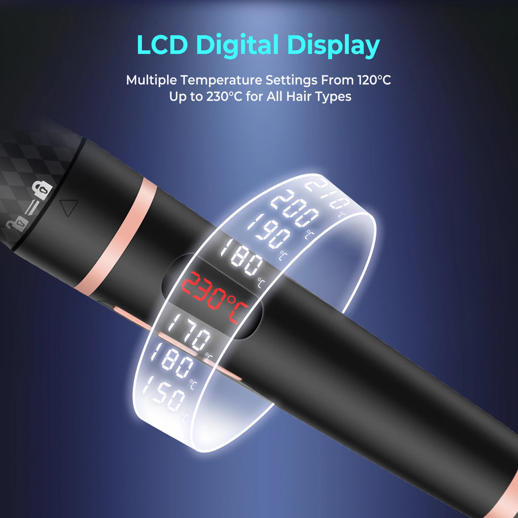 2 in 1 Thermal Brush Set Double PTC Heated Heat Round Brush Ionic Curling Brush 11 Temps Heated Curling Brush