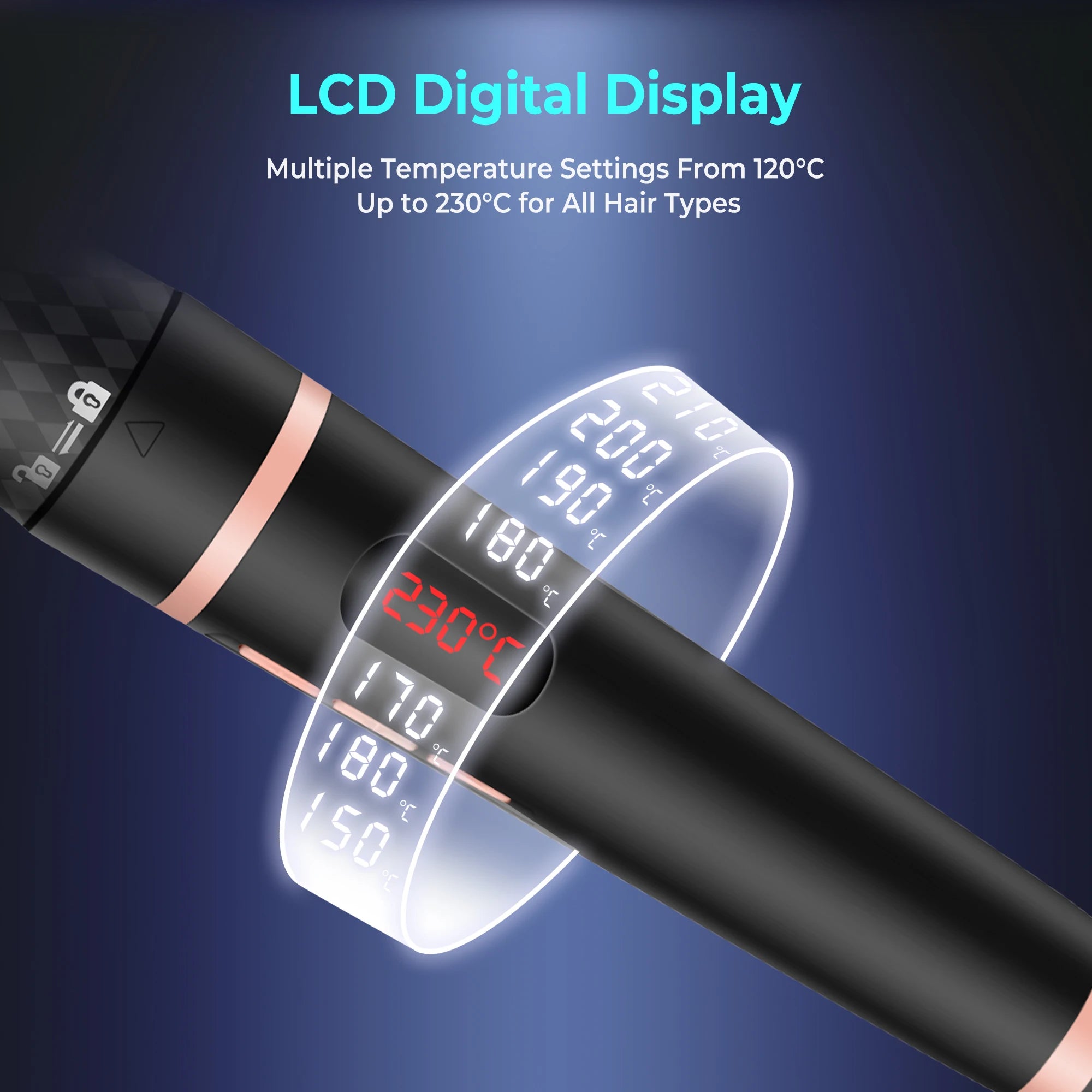 2 in 1 Thermal Brush Set Double PTC Heated Heat Round Brush Ionic Curling Brush 11 Temps Heated Curling Brush