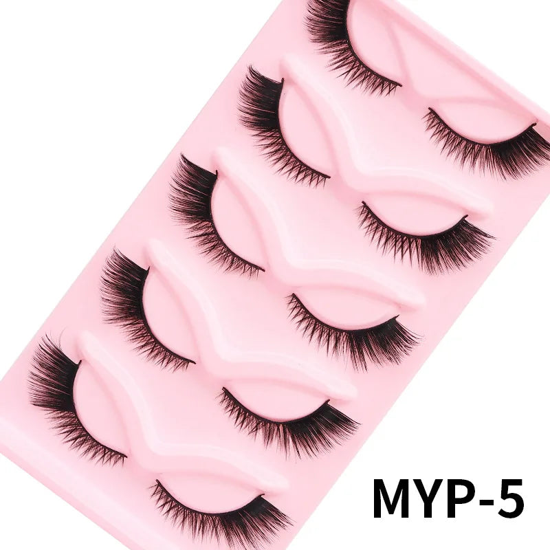 5/10/20 Pairs of False Eyelashes Set, Voluminous Curly Natural-looking Lashes, Lengthened & Thickened Winged Out Style