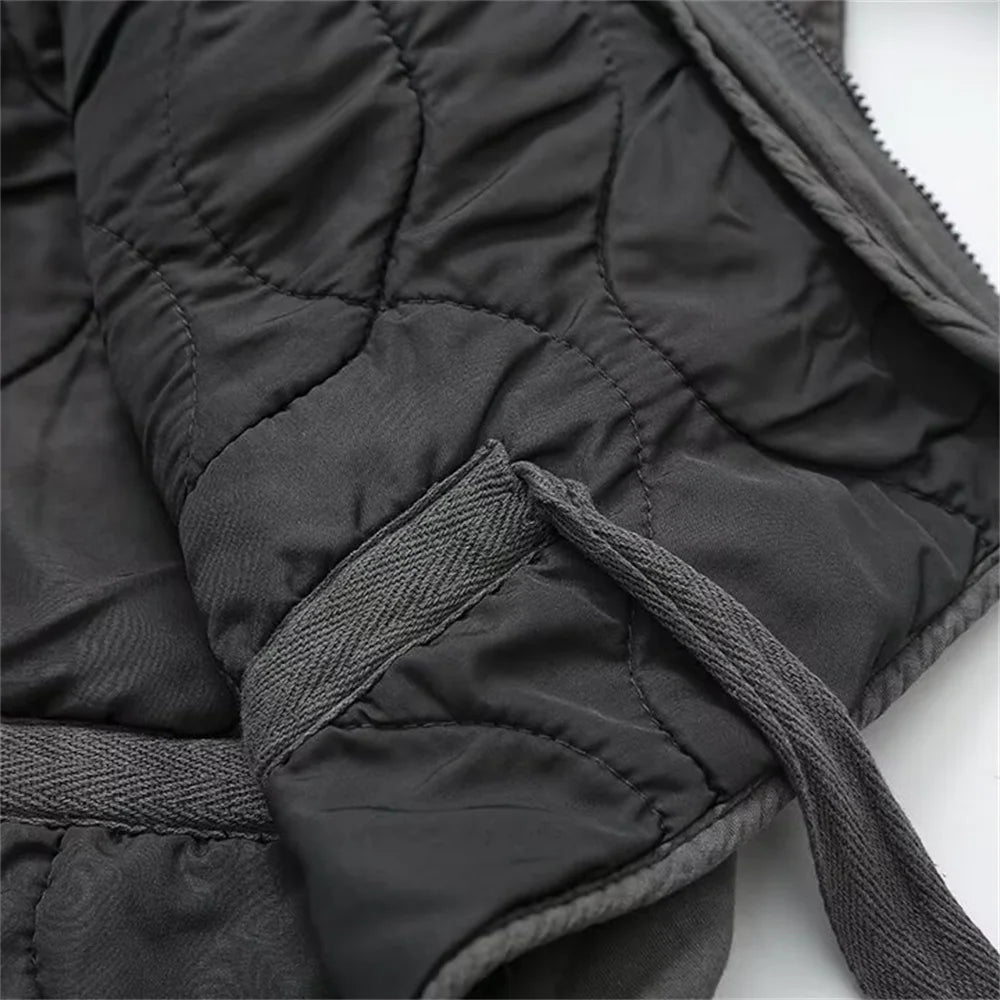 Autumn/Winter New Product Fashion Casual Women's Wear Simple and Versatile Quilted Cotton Clothing