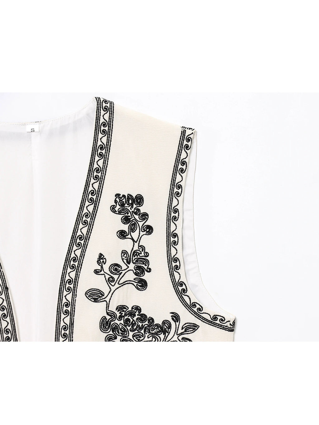 Women's Vests Sleeveless Embroidered Vest Top Streetwear Coats Lady Vests For Woman Boho Cropped Waistcoat Cardigans