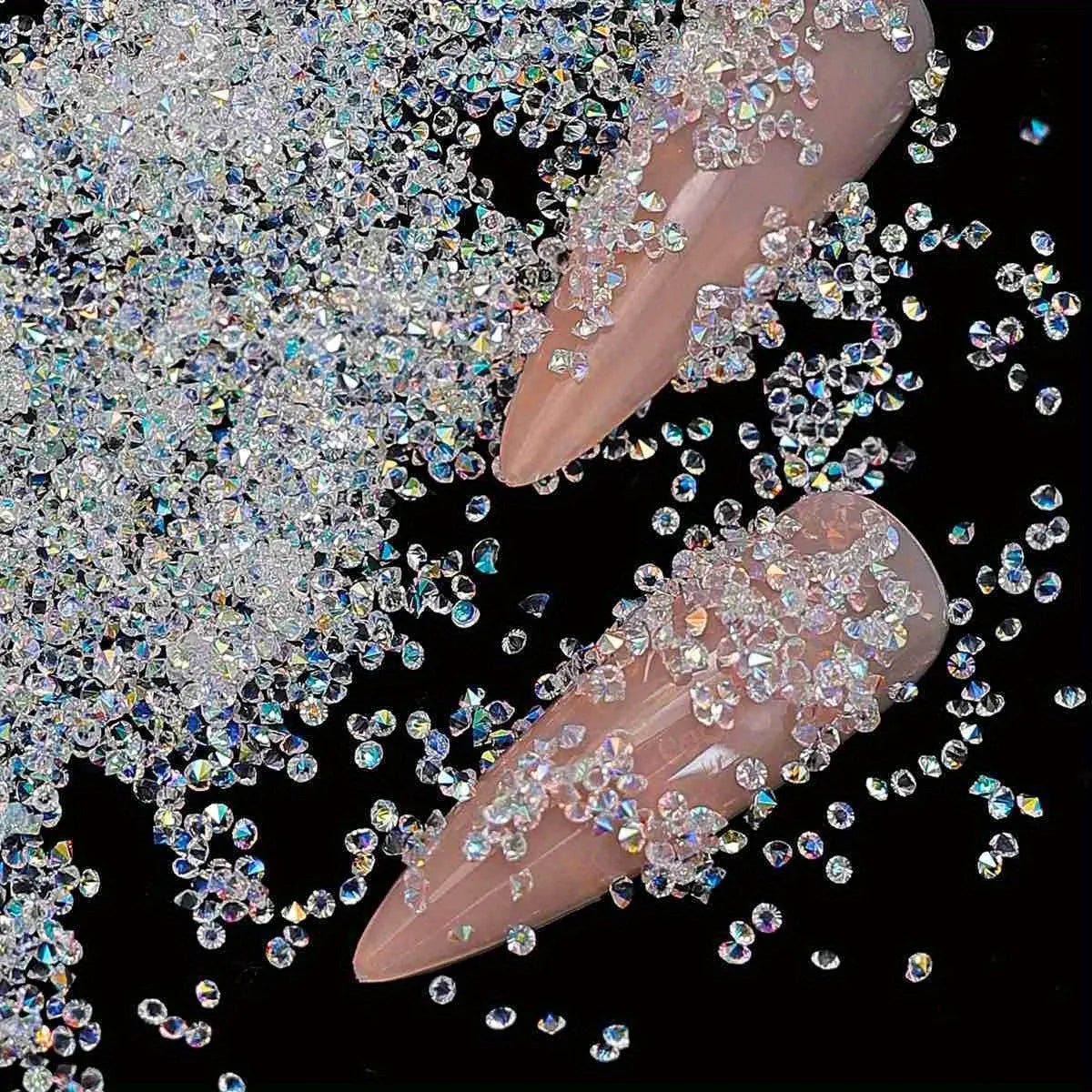 1440Pcs/Bag Glitter Caviar Nails Rhinestones Fairy Micro Crystal Beads 3D AB Crystal Nail Art Accessories DIY Design Manicure