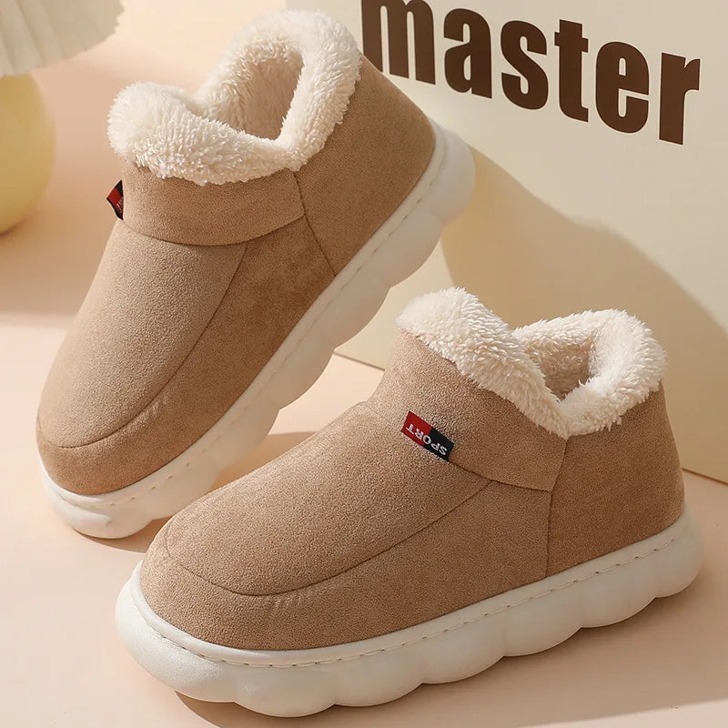 Eyriphy Warm Women Boots Fluffy Fuzzy Women Shoes Memory Foam House Shoes Winter Outdoor Snow Boots Plush Thick Sole Women Boots