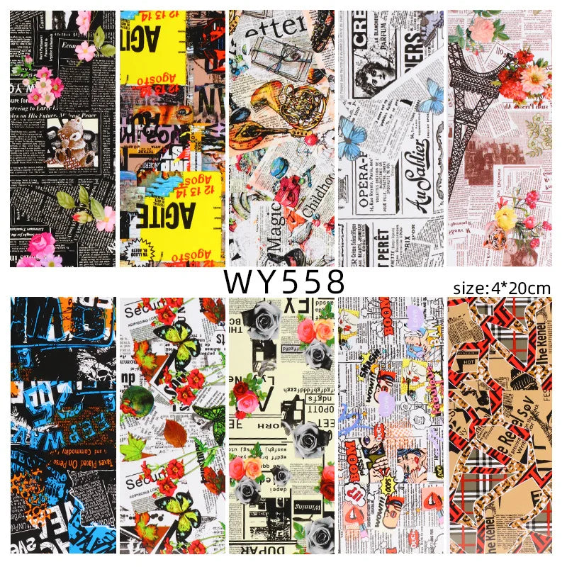 Nail Sticker Marble Pattern Nail Foil Nail Art Transfer Decals Slider Nail Water Decal Design Accessories Manicures Decorations