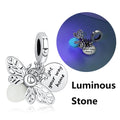 Original 925 Sterling Silver Charms Butterfly Firefly Lucky Clover Beads Fit Brand Bracelets Necklaces Diy Jewelry For Women