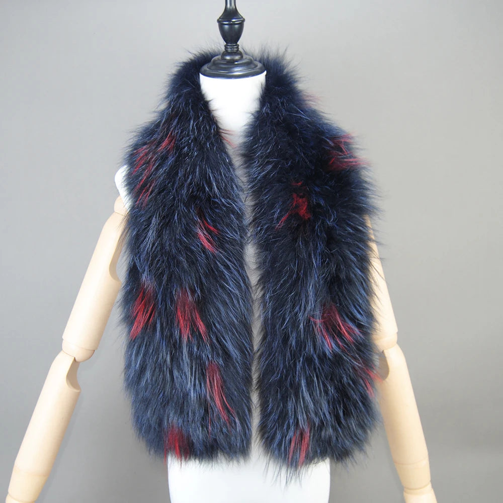 Women Real Fox Fur Scarf Fashion Lady Winter Warm Soft Knitted Real Fox Fur Neckerchief Quality Natural Fox Fur Ring Scarves