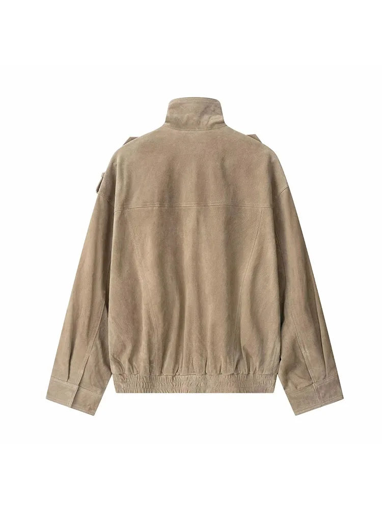 Women Autumn Winter New Fashion Long Sleeves Jackets Turtleneck Pocket Decoration Zipper Female Autumn High Street Solid Coats ﻿