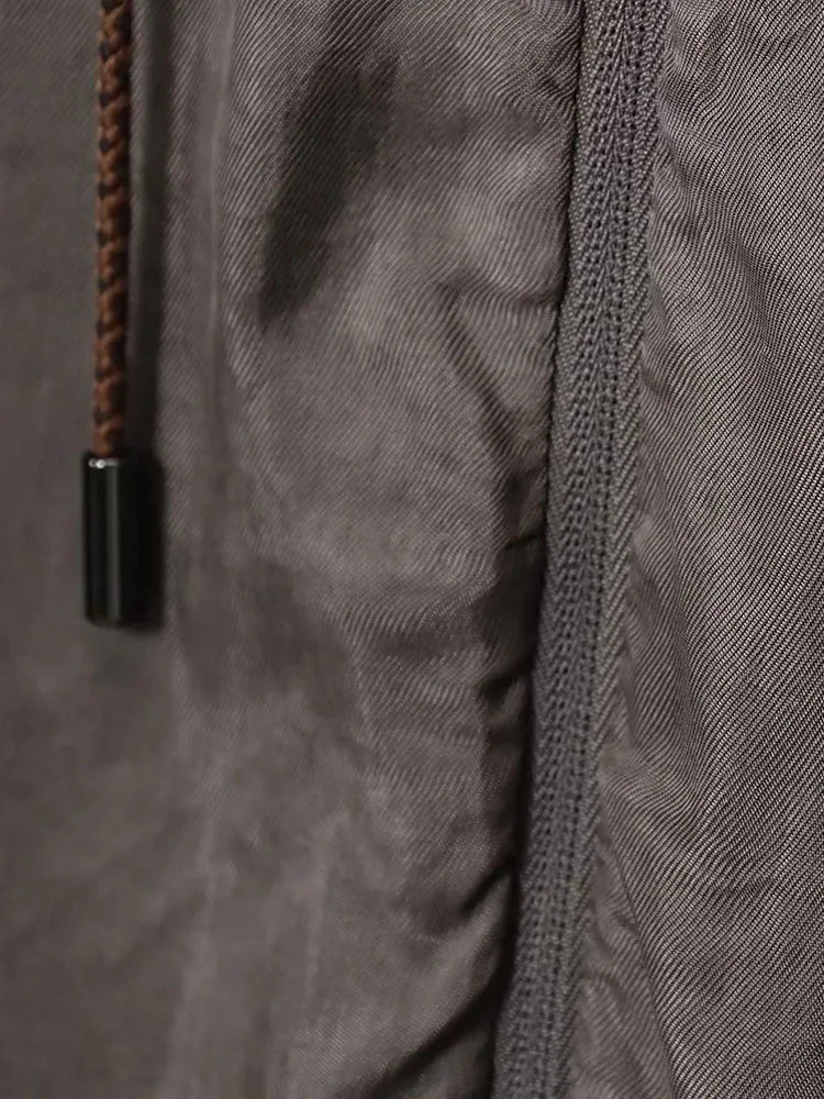 Women 2025 Autumn Fashion Series Standing Collar Drooping Bomber Jacket Female Loose Versatile Zipper Pocket Casual Jacket