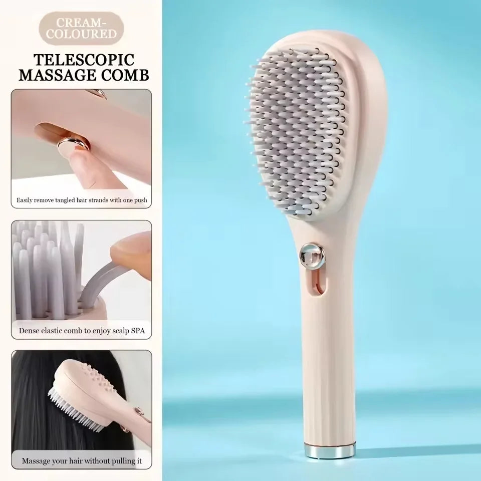 Self Cleaning Hair brush Retractable Hair Brush For women,Airbag Massage Combs for Thick Hair Long Hair