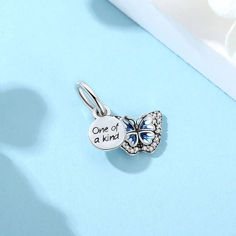Original 925 Sterling Silver Charms Butterfly Firefly Lucky Clover Beads Fit Brand Bracelets Necklaces Diy Jewelry For Women