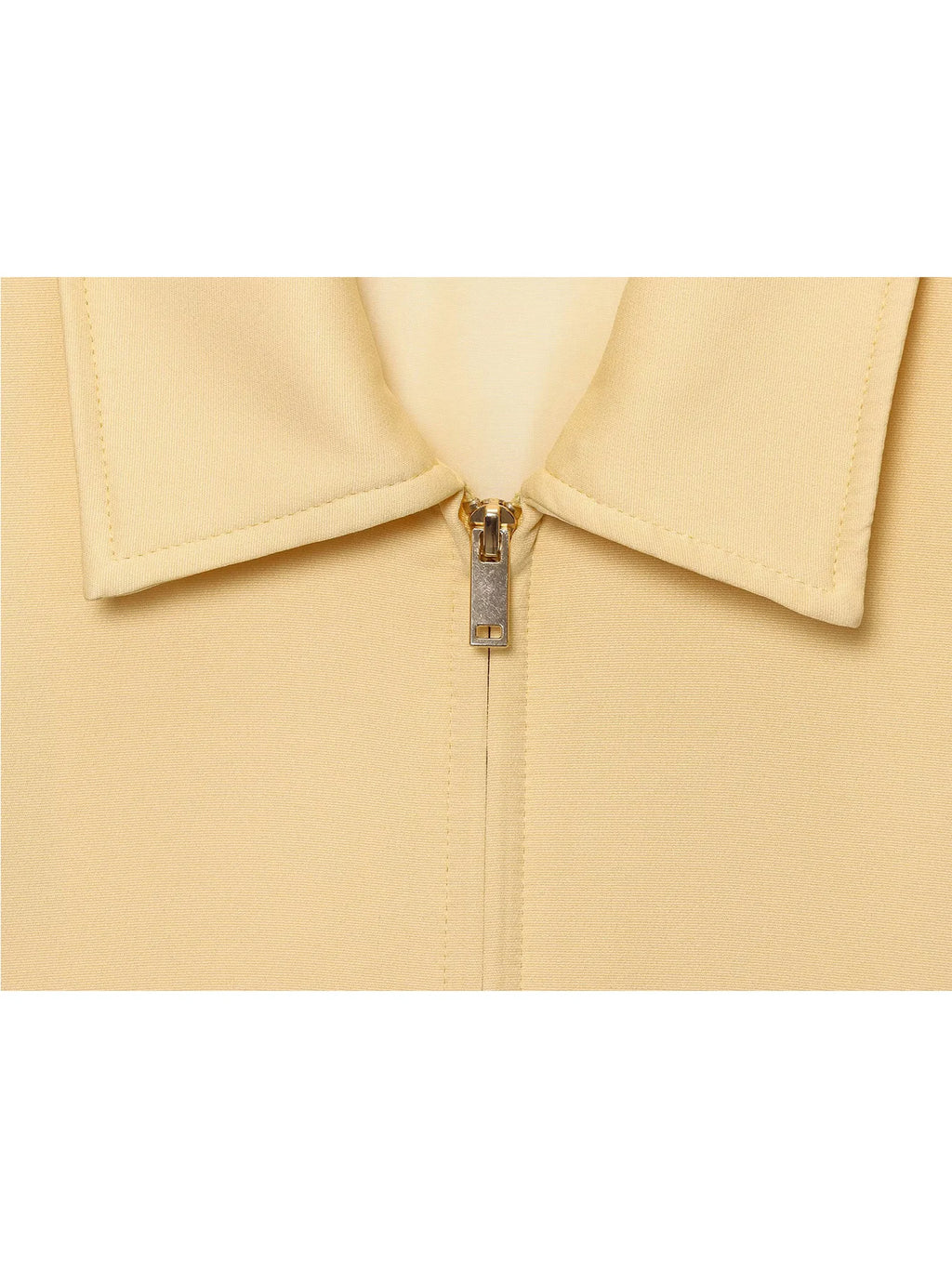 Women's Casual Zipper Jackets Streetwear New In Outerwears Women Bomber Jacket Yellow Fashion Chic Lady High Street Cropped