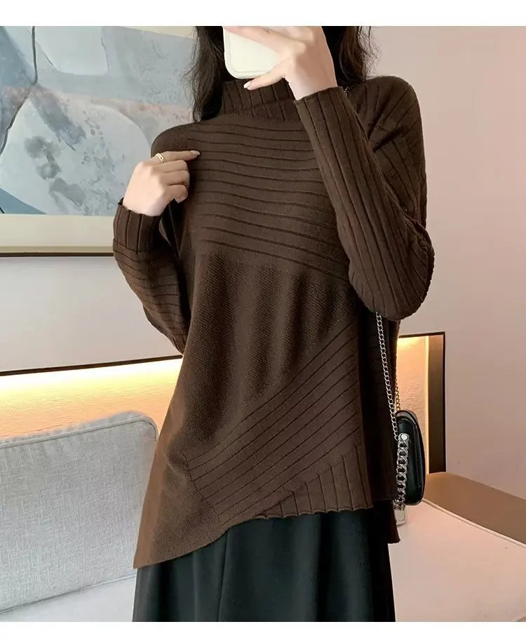 2025 Autumn Winter Women Sweater Turtleneck Cashmere Sweater Women Knitted Pullover Fashion Keep Warm Loose Tops