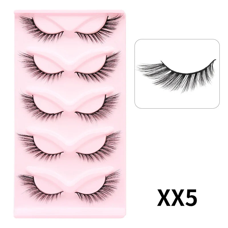 5/10/20 Pairs of False Eyelashes Set, Voluminous Curly Natural-looking Lashes, Lengthened & Thickened Winged Out Style