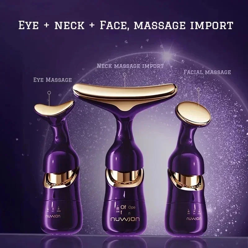 3-in-1 Facial Massager, Lifting and Firming Neck, Slimming Face, and Skin Rejuvenation Home Use Facial Massager, Beauty Tool.