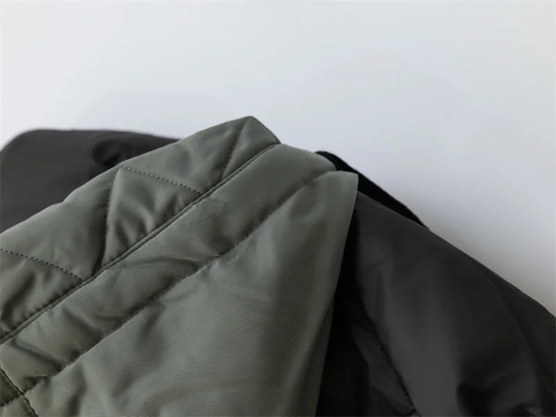 2025 stock women's hat detachable padded jacket short jacket thick thermal top