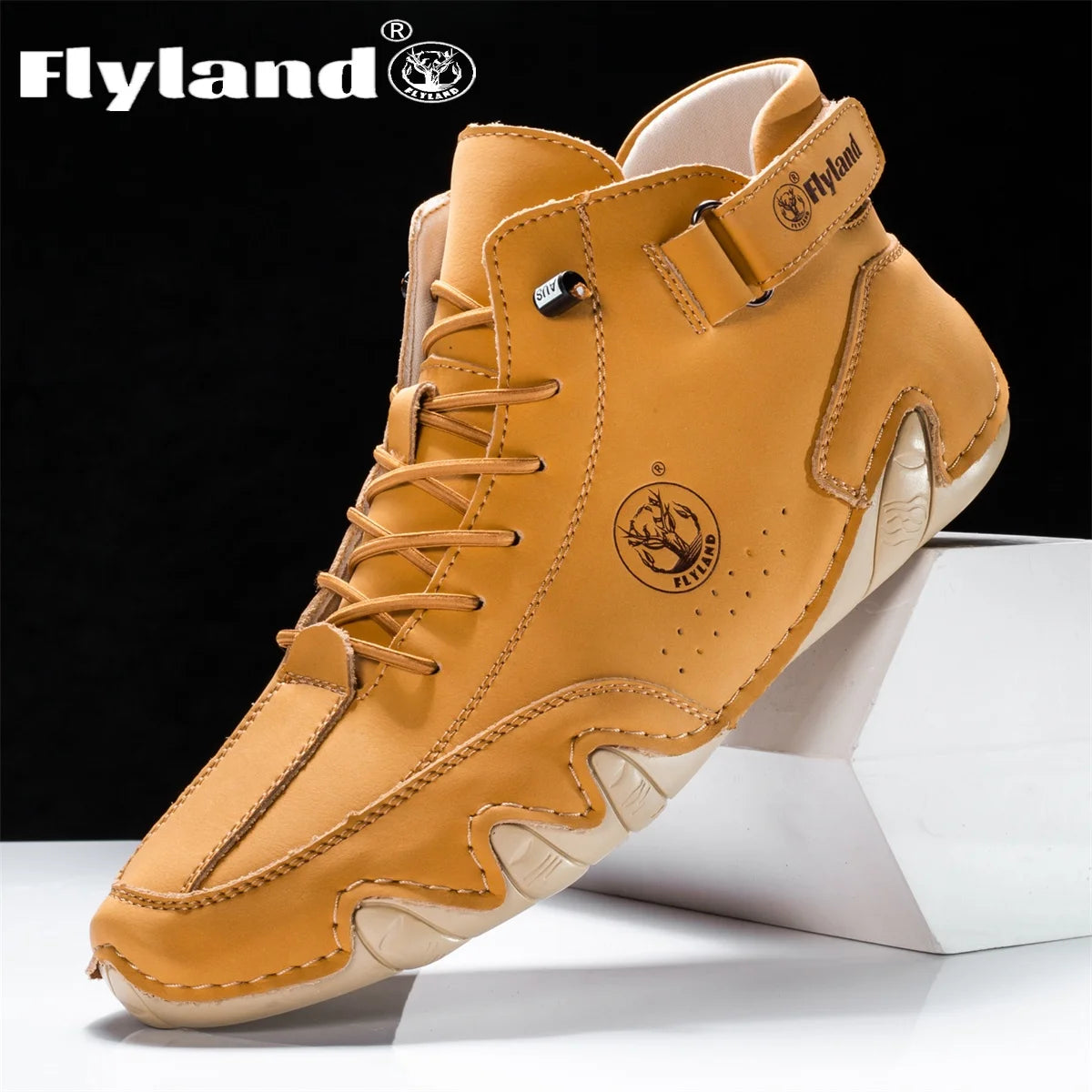 FLYLAND  Women's Fashion Sneakers Outdoor Leisure Ankle Boots Comfortable Driving Work Shoes
