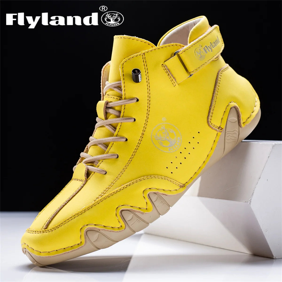 FLYLAND  Women's Fashion Sneakers Outdoor Leisure Ankle Boots Comfortable Driving Work Shoes